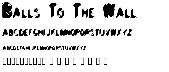 Balls to the Wall font